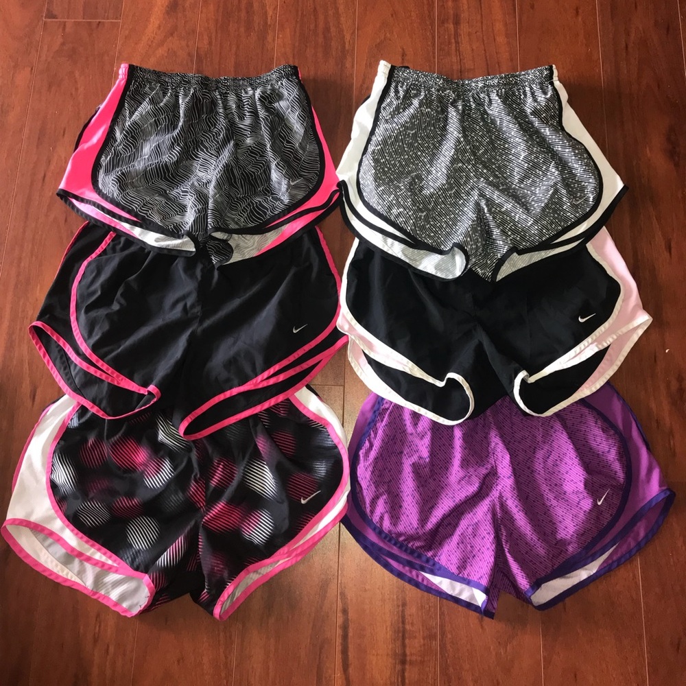Lot of Six Nike Tempo Shorts. Size Medium.